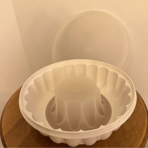 Vintage Tupperware Jel Ring Mold 3 Piece Set Speckled Gray Jello Salad Dessert - Picture 6 of 8